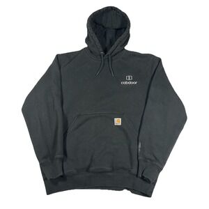 Carhartt Black Rain Defender Hoodie Men's Medium Original Fit Workwear Heavy